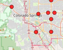 Redlight camera map image